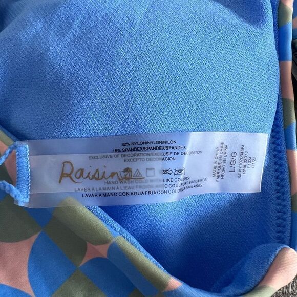 New Juniors Jamaica Printed Bikini Top Bikini Bottoms Women's Swimsuit Sz L - Picture 5 of 7